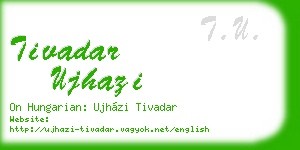 tivadar ujhazi business card